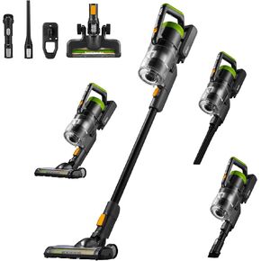 Eureka NEC280TL RapidClean Pro Cordless Cleaner for Hard Floors, Lightweight Vacuum LED Headlights, Convenient Stick and Handheld Vac, White