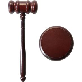 Gavel and Sound Block Set Gift for Lawyer Judge Chairman of the Board Elegent Desk Accessory for President of Local Club