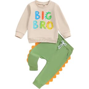 Ledy Champswiin Big Lil Bro Toddler Boy Clothes Long Sleeve Tops Pants Brothers Matching Outfits