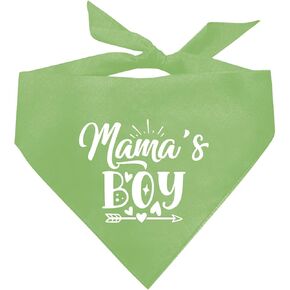 Mama's Boy Dog Bandana, Funny Cute Dog Bandana, Pet Dog Gender Revealing Triangle Scarf, Dog Bandanas Boy, Black Dog Bandana, Dog Bandana for Small Medium Large Dogs, Dog Scarf (A71)