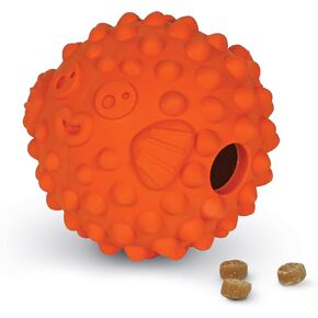 Brightkins Tough & Tumble Treat Dispenser Large Pufferfish - BPA Free Treat Dispensing Dog Toy, Dog Toys for Aggressive Play