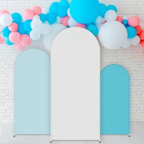 3 Pieces Wedding Arch Backdrop Cover 4ft, 5ft, 6ft Wedding Arch Cover 2 Sided Spandex Backdrop Cover for Birthday Baby Shower Wedding Arch Stand Decoration (Beige, Brown, White)