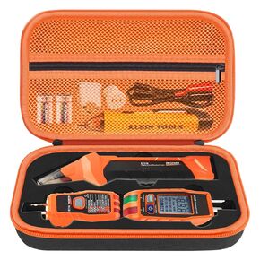 HESTECH Hard Carrying Case Compatible with Klein Tools ET310 AC Circuit Breaker Finder & 80041 Outlet Repair Tool Kit & RT250 GFCI Receptacle Tester. Electrical Tools Storage Organizer Bag (Case Only)