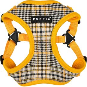 سرج مريح للكلاب من Puppia Lucas مقاس C (يدخل للداخل)، سرج عصري للربيع والصيف بنمط مربعات للكلاب الصغيرة والمتوسطة، بيج، كبير