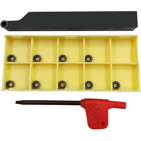 5/8 "القطع الأيمن CNC مخرطة كربيد Excircle فهرسة أداة تحول حامل بت مجموعة MWLNR1616H08 مع 10 قطع WNMG432 WNMG080408 إدراجات كربيد قابلة للفهرسة لصلابة الفولاذ in Kuwait