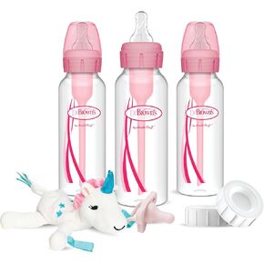 Dr. Brown’s Natural Flow® Anti-Colic Options+™ Narrow Baby Bottles 8 oz/250 mL, with Level 1 Slow Flow Nipple, 6 Pack, 0m+ Moon/Clouds Gift Set in Saudi Arabia