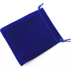 Pack of 25 Velvet Gift Bags Drawstring Jewelry Pouches Candy Bags Wedding Favors (4" X 3", Black)