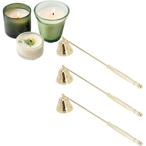 3 Pcs Candle Snuffer, Iron Plating Candle Snuffers Accessory, Candle Snuffer for Putting Out Candles Flame Safely, Scented Candles, Aromatherapy Candles
