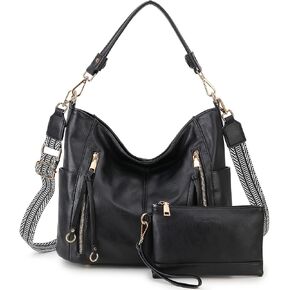 Chase Chic Hobo Bag for Women, PU Ladies Purse Handbags Trendy Crossbody Shoulder Bucket Bag for Work,Travel in Kuwait