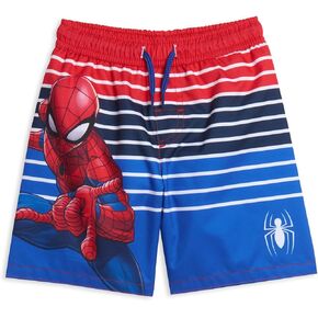 Marvel Spider-Man Toddler Boys Swim Trunks Bathing Suit Gray/Blue 5T