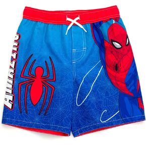 Marvel Spider-Man Toddler Boys Swim Trunks Bathing Suit Gray/Blue 5T