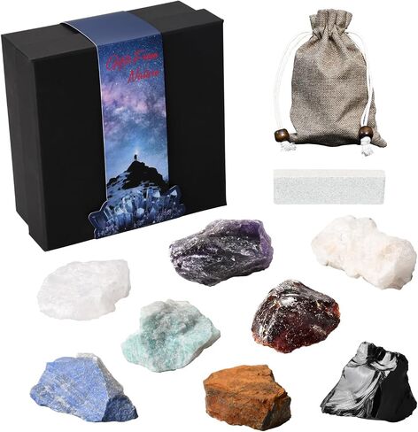 8PCS Crystals and Healing Stones Gifts for Women and Men Birthday Christmas Mothers Day, Natural Raw Stones Crystal for Collection, Meditation, Yoga, Decoration, Polishing, Reiki Crystal Healing in Saudi Arabia