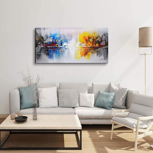 Black and White Abstract Canavas Wall Art Large for Living Room-Gold Framed 3D Textured Artwork for Office-Hand Painted Oil Painting on Canvas for Bedroom Home Decoration 24x56 inches in Saudi Arabia