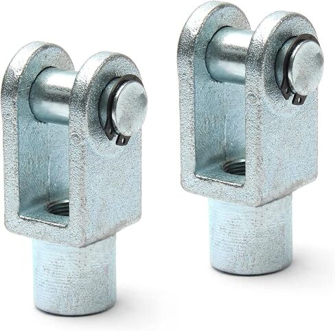 Aicosineg 2 قطعة 0.63in اسطوانة Clevis Y Joint M16 أنثى موضوع Y موصل 3.07in طول اسطوانة الهواء قضيب Clevis نهاية هوائي اسطوانات الهواء موصل تركيبات للصناعة الكيميائية الإلكترونية الفضة in Saudi Arabia