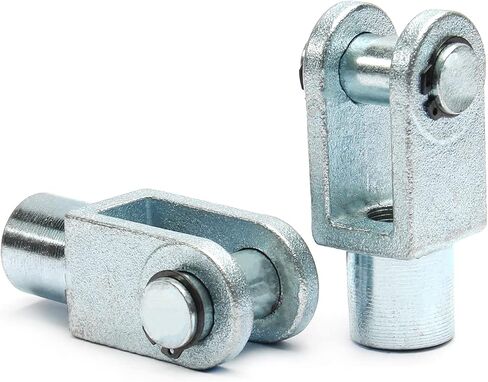Aicosineg 2 قطعة 0.63in اسطوانة Clevis Y Joint M16 أنثى موضوع Y موصل 3.07in طول اسطوانة الهواء قضيب Clevis نهاية هوائي اسطوانات الهواء موصل تركيبات للصناعة الكيميائية الإلكترونية الفضة in Saudi Arabia