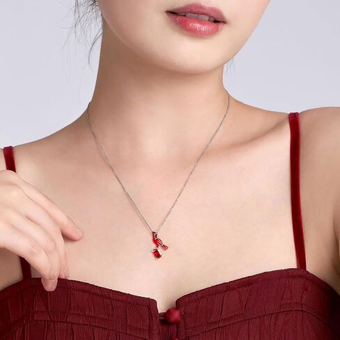 oGoodsunj Sterling Silver Red Cardinal Ring for Women: Adjustable Memorial Jewelry Sympathy Gift for Women Girls Family in Saudi Arabia