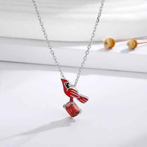 oGoodsunj Sterling Silver Red Cardinal Ring for Women: Adjustable Memorial Jewelry Sympathy Gift for Women Girls Family in Saudi Arabia