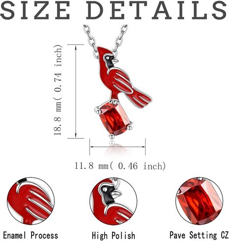 oGoodsunj Sterling Silver Red Cardinal Ring for Women: Adjustable Memorial Jewelry Sympathy Gift for Women Girls Family in Saudi Arabia