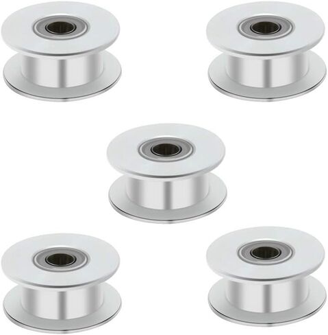 5PCS GT2 Idler Pulley 5mm Bore, FBHDZVV Bearing 20 Teeth Aluminum 6mm Width Timing Belt Idler Pulley Wheel for 3D Printer 6mm Width Timing Belt in Saudi Arabia