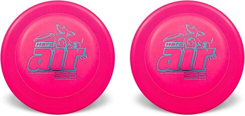 Hero Air 235 Dog Frisbee, Outdoor Dog Toy and Pet Frisbee, Lightweight Dog Flying Disc Pack of 2 (Pink) in Saudi Arabia