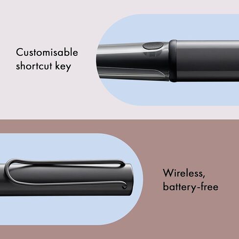 قلم رقمي من لامي آل ستار EMR - قلم رقمي من الألومنيوم الأسود مع مقبض شفاف ومشبك معدني أسود -... in Kuwait