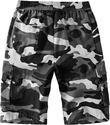 APTRO Men's Cargo Shorts Elastic Waistband Drawstring Summer Casual Cotton Shorts Big & Tall Relaxed Fit Work Shorts in Kuwait