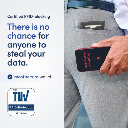 TRAVANDO AirTag* Wallet Mens Wallet with Money Clip Air Tag Wallet Card Holder RFID Blocking Bifold Gifts for Men in Saudi Arabia