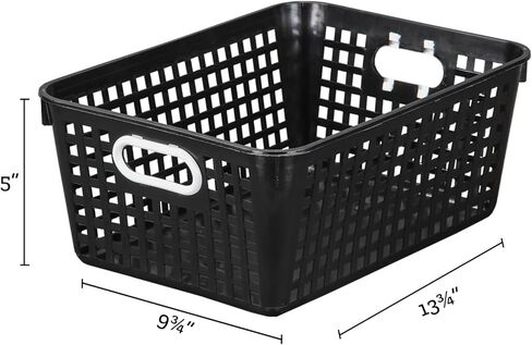 Really Good Stuff Large Plastic Book Baskets, 13¼" by 10" by 5½" - Single, Blue Classroom Library Organizer, Toy Storage, Multi-Purpose Organizer Basket in Kuwait