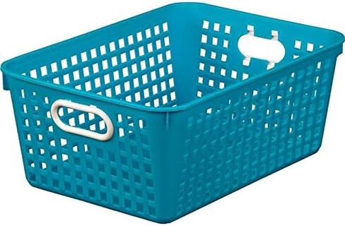 Really Good Stuff Large Plastic Book Baskets, 13¼" by 10" by 5½" - Single, Blue Classroom Library Organizer, Toy Storage, Multi-Purpose Organizer Basket in Kuwait