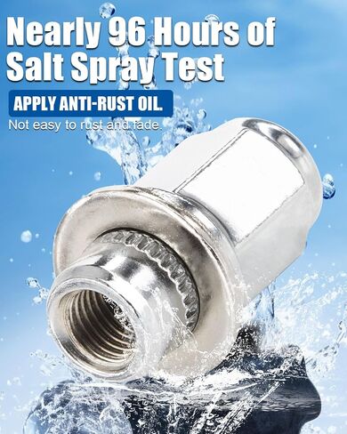 صواميل عروة M14x1.5 سوداء من GAsupply، طول 1.9 بوصة 48 مم، سداسي 7/8 بوصة 22 مم، مقعد بديل على طراز مصنع OEM 14 مم × 1.5 صواميل عروة عجلة، 24 قطعة in Kuwait