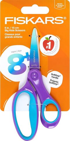 مقص FISKARS® للطلاب بمقبض ناعم مريح مكون من 3 قطع - للأطفال الكبار ومرحلة ما قبل المراهقة والمراهقين (الأعمار من 8 سنوات فما فوق) in Kuwait