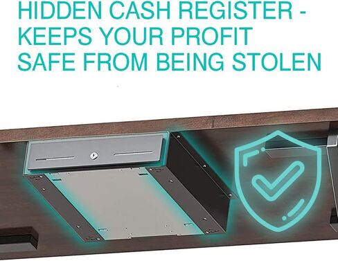 Skywin Cash Drawer Under Counter Mounting Brackets White- Heavy Duty Steel Mounting Brackets for Installation of 16" Cash Registers Drawer Under The Counter (1) in Saudi Arabia