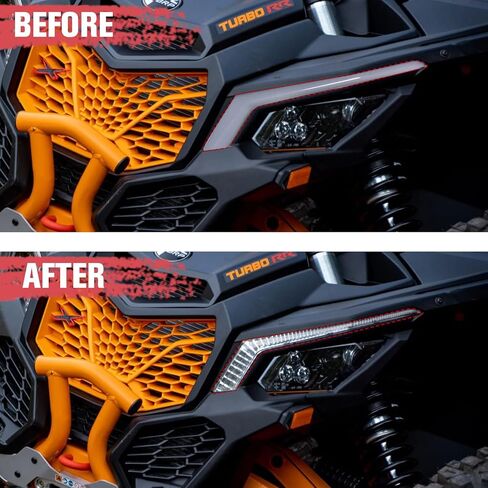 مصابيح أمامية X3 LED، مصابيح توقيع مساعدة مع إشارات انعطاف صفراء، مصباح تشغيل نهاري أبيض، مصابيح شواء لملحقات Can Am Maverick X3 MAX Turbo R RR 2017-2023 in Kuwait