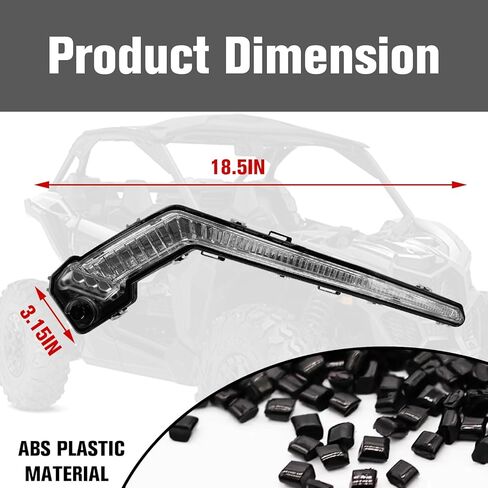 مصابيح أمامية X3 LED، مصابيح توقيع مساعدة مع إشارات انعطاف صفراء، مصباح تشغيل نهاري أبيض، مصابيح شواء لملحقات Can Am Maverick X3 MAX Turbo R RR 2017-2023 in Kuwait