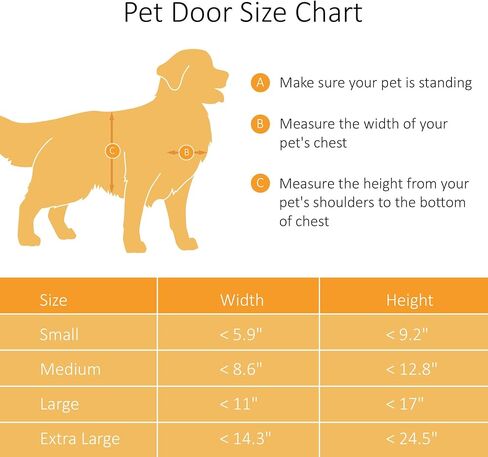 باب للحيوانات الأليفة للحائط بإطار فولاذي، نفق تلسكوبي، قفل ألومنيوم، تصميم ذو غطاء مزدوج - قوي ومتين، مثالي للحيوانات الأليفة التي يصل وزنها إلى 40 رطلاً - مقاس متوسط ​​- 8.6 بوصة و12.8 بوصة in Kuwait