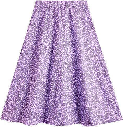 Milumia Girls Summer Floral High Waisted Split A Line Midi Skirt in Saudi Arabia