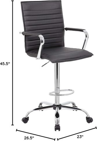 مقعد رسم من Boss Office Products، رمادي، 26.5 بوصة عمق × 23 بوصة عرض × 53.5 بوصة ارتفاع in Kuwait