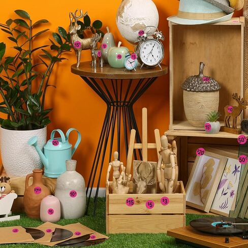 ملصقات Yard Sale، 1344 قطعة من ملصقات أسعار بيع المرآب 3/4 بوصة ملصقات ملصقات أسعار ملونة مع سعر لبيع Yard Garage Fle Market 4 ملصقات تسعير بالدولار مطبوعة مسبقًا بألوان زاهية in Kuwait