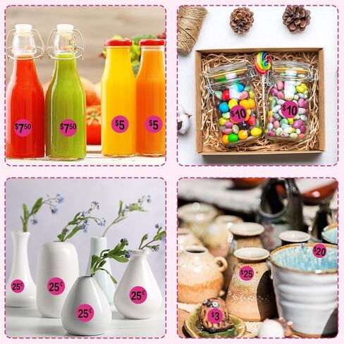 ملصقات Yard Sale، 1344 قطعة من ملصقات أسعار بيع المرآب 3/4 بوصة ملصقات ملصقات أسعار ملونة مع سعر لبيع Yard Garage Fle Market 4 ملصقات تسعير بالدولار مطبوعة مسبقًا بألوان زاهية in Kuwait