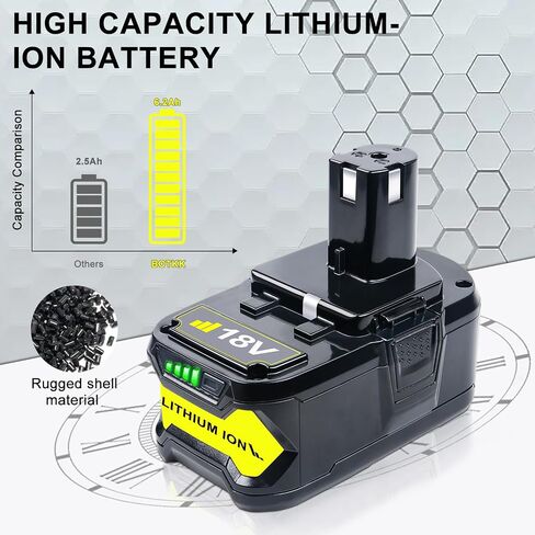 BOTKK 2 حزم 3.5Ah بطارية ليثيوم ل Ryobi 18 فولت واحد + بطارية P104 P105 P102 P103 P107 Ryobi 18 فولت تبديل البطارية in Saudi Arabia