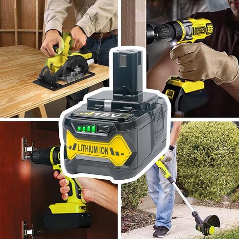 BOTKK 2 حزم 3.5Ah بطارية ليثيوم ل Ryobi 18 فولت واحد + بطارية P104 P105 P102 P103 P107 Ryobi 18 فولت تبديل البطارية in Saudi Arabia
