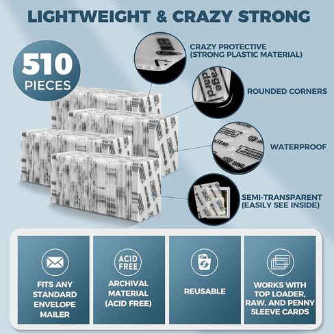 Trading Card Shipping Protectors - Premium Ultra Strong Plastic Inserts - 110 Pack - 3.5'' x 4.5'' in Kuwait