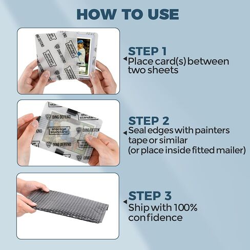 Trading Card Shipping Protectors - Premium Ultra Strong Plastic Inserts - 110 Pack - 3.5'' x 4.5'' in Kuwait