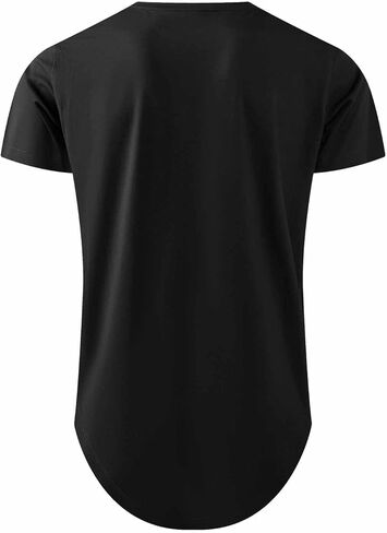 JMIERR Mens 3 Pack Cotton Hipster Hip Hop Longline Crewneck T-Shirt in Saudi Arabia