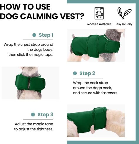 سترة قلق للكلاب، سترة رعد قابلة للتعديل للكلاب، معطف لتخفيف قلق الكلاب للألعاب النارية، الرعد، السفر، الانفصال، سترة ناعمة لتهدئة الكلاب، قميص مضاد للقلق للكلاب الصغيرة والمتوسطة والكبيرة in Kuwait