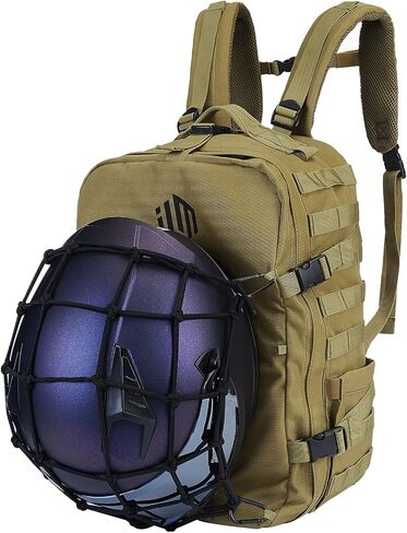 ILM Motorcycle Helmet Backpack 30L Large Capacity Waterproof Helmet Holder, Tactical Backpack for Men Women Riding Hiking Model BP01(Army Green) in Saudi Arabia
