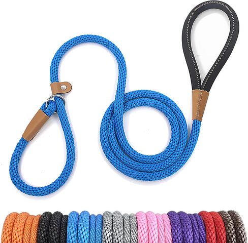 lynxking 6 FT Dog Leash Slip Lead 2 Pack Strong Heavy Duty Braided Dog Training Leash No Pull Training Lead Leashes for Medium Large and Small Dogs in Saudi Arabia