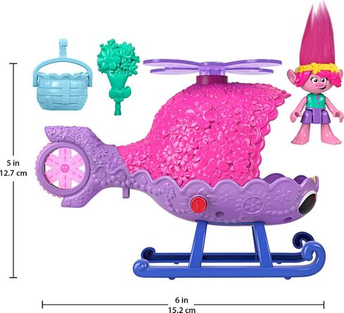 Fisher-Price Imaginext DreamWorks Trolls Toy Car and Branch Figure Playset, Branch’s Buggy with Projectile Launcher and Discs, Age 3-8 Years in Saudi Arabia