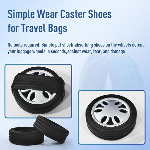 مجموعة اغطية عجلات من السيليكون من ايفارسول للامتعة، شنطة السفر، شنطة العجلات، 10 قطع in Kuwait