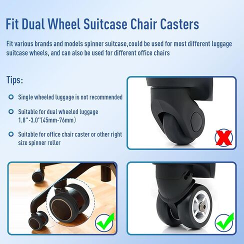 مجموعة اغطية عجلات من السيليكون من ايفارسول للامتعة، شنطة السفر، شنطة العجلات، 10 قطع in Kuwait